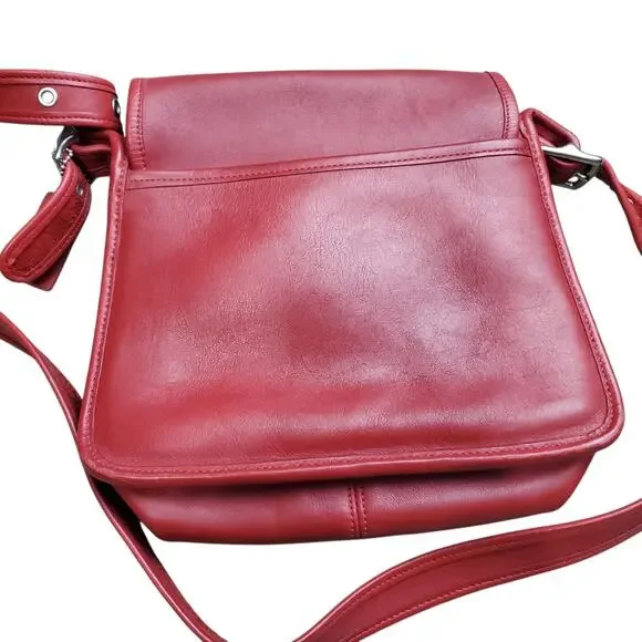 Vintage Coach Red Rambler's Legacy Crossbody Shoulder Bag - 9061 - Picture 11 of 15